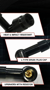 LEGITMOTO SPARK PLUG CAP L-TYPE / V-TYPE / STRAIGHT WITH RESISTOR FOR CLICK PCX ADV NMAX AEROX FAZZIO KYMCO MOTORCYCLE