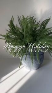 1/3/6/12Pcs Christmas Pine Branches- 19.6" Extra Length Fake Greenery Pine Stems Sprigs- Artificial Xmas Branches Plants Pine Needles for DIY Craft Garland Home Garden Decor