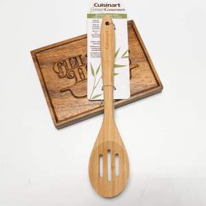 Cuisinart Green Gourmet Acacia Bamboo or Beechwood Solid Spoon or Slotted Spoon