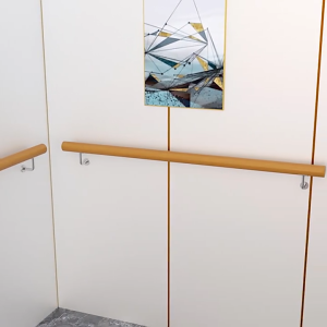 European Style Stair Handrail Handrail Staircase Guardrail Solid Wood Stair Aisle Nursing Home Bar Dessert Shop Kindergarten Indoor Round Home Railing Elderly Against The Wall Handrail