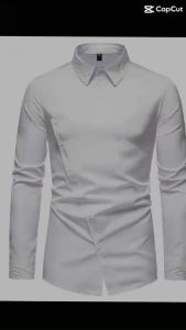 Áo sơ mi áo sơ mi nam áo sơ mi dày tay thiết kế cúc vạt chéo thêu hoạ tiết hoa văn cổ điển ở cổ và tay áo 2 màu đen trắng dế phối đồ cho phái mạnh - Mã N27