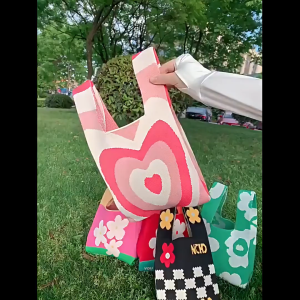 FYG1490 Tas Rajut Knot Bag Wanita Korean Look Tas Jinjing Tas Tote Estetik Wanita Kekinian