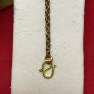 สร้อยข้อมือทองเหลืองลายผ่าหวายกลม ความยาว 6 นิ้ว ใส่ในชีวิตประจำวันได้