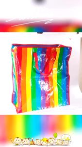 【2 ชิ้น】กระเป๋ากระสอบ กระเป๋าเดินทาง กระเป๋าอเนกประสงค์ ถุงใส่เสื้อผ้า ถุงสายรุ้ง ถุงย้ายบ้าน ถุงแม่ค้า ถุงทะเล ความจุขนาดใหญ่ แบบพกพา