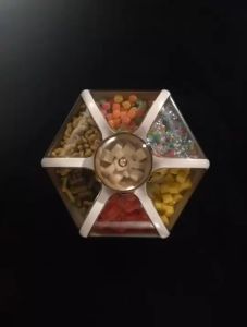 BERINDO Candy Box Toples Bunga Lotus | Tempat Kue Makanan Kering |Tempat Premen Candy Jar | Toples Snack