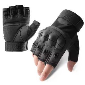 Mens WoMens Summer Tactical Gloves Half Finger Reinforced Palm Durable Anti-Slip Protective Military Style for Hunting Cycling