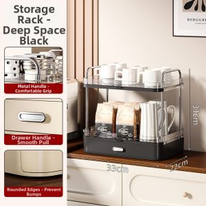 Home Use Double Layer Drip Water Cup Storage Rack