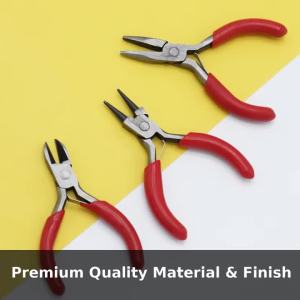 Professional Jewelry Pliers Set - Heavy-Duty Steel Wire Cutters Flat/Needle-Nose for DIY Jewelry Making & Metalwork