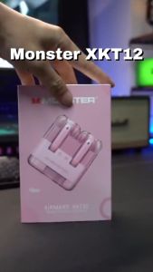 Monster XKT12 Original Gaming Earphones Bluetooth 5.3 TWS Wireless Headset HIFI Sound Earbuds Noise Reduction Headphones
