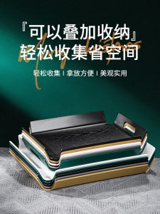 ถาดพลาสติกทรงสี่เหลี่ยมผืนผ้าถาดอบระดับไฮเอนด์หรูหราเบาๆถาดโชว์ขนมปังร้านเค้กจานใส่อาหารเชิงพาณิชย์ถาดใส่อาหาร