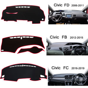 Tấm đặt Bảng điều khiển cho Honda Civic 2006-2011 FD 2012-2015 FB 2016-2020 FC Dash Bìa che nắng bóng râm Pad