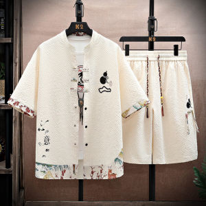 Loose Casual Chinese Style Summer Set