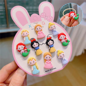New Cartoon Baby Hair Clips Full Coverage Snow White Princess Mermaid Girls Hair Accessories Baby Hair Clips