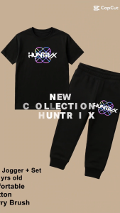 Citykyle Kids COTTON Huntrix Kpop Demon Hunters Terno Set for Kids – T-Shirt + Jogger Pants | Boys & Girls 1–11 Yrs | Casual OOTD trending clothes outfit new Small