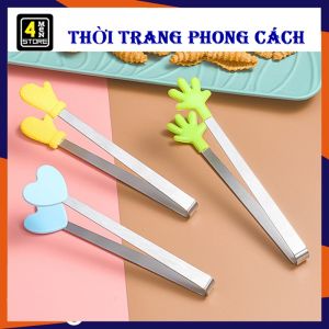 Kẹp Gắp Thức Ăn Mini - Kẹp Gắp Đồ Nóng Lạnh Bằng Silicon Và Thép Không Gỉ Hình Bàn Tay Trái Tim Cute - Cây Gắp Thức Ăn  Đồ Nóng  Nướng Thịt  Gắp Bánh Mì - Dụng Cụ Kẹp Thức Ăn
