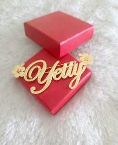 bros nama motif bunga bisa request nama anda // kuning lapis emas