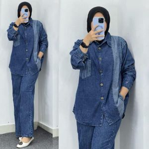 Set Jeans Wanita Bordir/Set Celana Bahan Soft Jeans/Setelan Wanita Terbaru