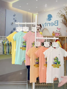 Bộ body cộc cài chéo in Gecko Cute BENTY BT114 bodysuit sơ sinh cao cấp mềm mịn thoải mái