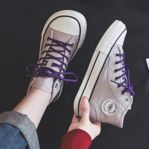 Versatile Spring Summer Shoes: High-Top Canvas & Thin White Women's Options