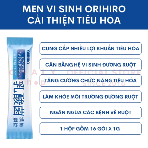 Men vi sinh bổ sung lợi khuẩn Orihiro 16 gói x 1g của Nhật Bản. Hỗ trợ đường ruột và tiêu hoá hiệu quả