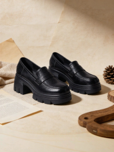 Josiny | British Style Thick Sole Easy On Height Increasing Loafers