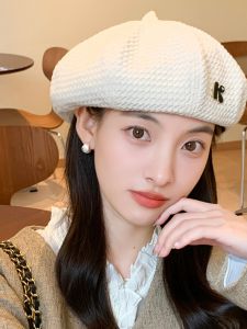 British Retro Beret Childrens Face Slimming Spring & Fall New Arrival Fashion Letter K Painter Cap All-Match Pumpkin Hat