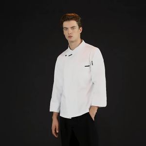 Chef Uniform Costume Breathable Oil Stain Prevention Food Service French Top Restaurant Kitchen Man Shirt Cafe uniform Hotel uniform Chef Uniform for Men chief Uniform Set for Men chef Uniform Women Set