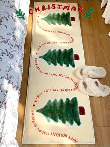 🎄พรมคริสต์มาส พรมห้องนอน นุ่มนิ่ม พรมเช็ดเท้า พรมแต่งห้องแต่งบ้าน กันลื่น สีสวย