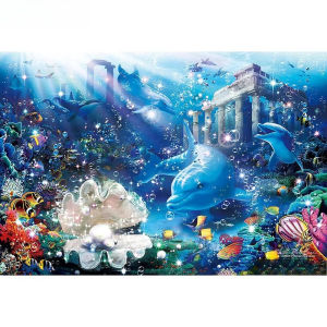 Full Square/Round Drill 5D DIY Diamond Painting "Dolphin Castle" Embroidery Cross Stitch 5D Home Decor Gift