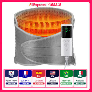 Electric Heating Pad Waist Back Warm Pad 9-level Temperature Control Waist Belt Office Home Gift Winter Warming Back Hand Warmer