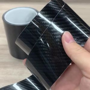 5D Carbon Fiber Car Door Sill Stickers Scratchproof Auto Bumper Strip Protect Tape - Durable Car Stickers for Vehicle Protection
