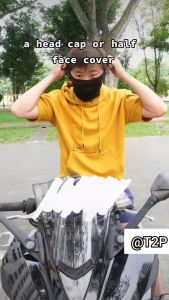 T2P 2PCS PACK Full Face Mask Balaclava Premium Ski Cover and Neck Warmer for Motorcycle and Cycling Black Outdoor Riding Protection Dust and Germs