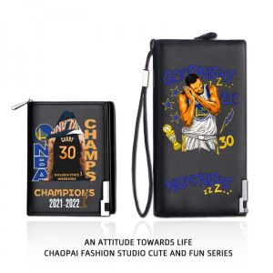 High Quality Warriors Team Accessories: Curry Card Holder & Mid-Length Wallet