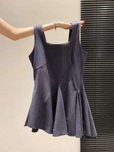 LUOSHAO | Áo Blouse Không T Tay Độc Đáo Phong Cách Pháp