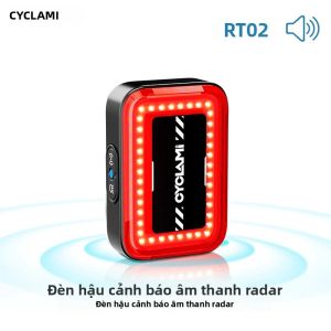 Đèn Hậu Thông Minh CYCLAMI Cho Xe Đạp Leo Núi Và Xe Đạp Đường Trường Tích Hợp Radar Chống Nước Sạc USB Có Đèn Báo Hiệu Âm Thanh Và Ánh Sáng