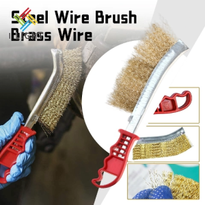 (Fast Delivery)Steel Wire Brush Universal Brass Wire Cleaner Brush Derusting Polishing Brush