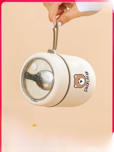 Portable Mini Breakfast Thermos Lunch Box Small Metal Insulated Food Container Office Workers Meal Bucket Soup Bucket Rice Bucket