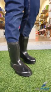 🥾รองเท้าบูทกันน้ำ บูทสีดำล้วน บูทดำ รุ่น 9600 สูง 10นิ้ว🥾 รองเท้าบูท คุณภาพดี ผลิตในไทย - MFS