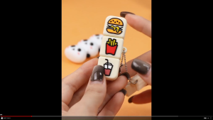 MOVESPEED 128GB Hamburger USB Flash Drive – Cute Memory Stick Dual Interface One-Click Backup 130MB/s Transfer Speed  External Storage U Disk