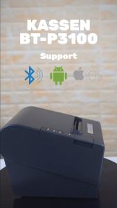 Kassen BTP3100 Printer Bluetooth Thermal 80mm Auto Cutter USB Serial LAN Ethernet RJ11 Print Struk