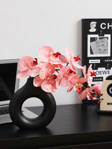 Artificial Butterfly Orchid Flower Decorative Vase Living Room Coffee Table Dining Table Simulation Flower Luxury Minimalist Style