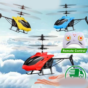 Apache-Style RC Helicopter Toy - 2-in-1 Remote Control with External Sensors | Durable Indoor/Outdoor Flying Drone for Boys (Kapal Terbang Kawalan Jauh)