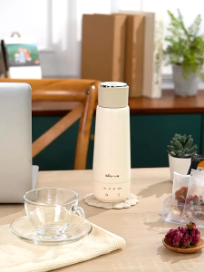 Bear Boiling Water Cup Portable Electric hot water cup 300ml  Travel Electric Kettle Small coffee cup Thermos Kettle tea cup sports kettle Heating Thermos Cup baby water bottle