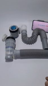 XF30N bộ xi phông thoát nước đầu nhấn inox 304 lõi đồng đa năng có chống tràn ngăn mùi