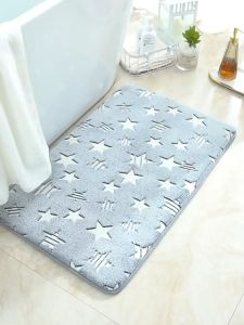 Keset Kaki Glow In The Dark/ Keset Lantai Empuk Anti Slip/Karpet Kamar Tidur/ Keset Kamar Mandi