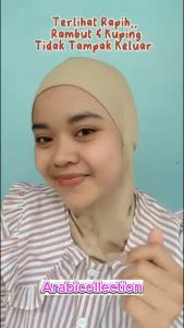 Arabi - Inner Hijab Bahan Kaos Rayon Premium hijab antem yuro Tanpa Resleting bisa untuk hijab renang Ciput