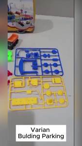 Mainan Anak Building Parking Police DIY Koper Mobil Konstruksi Polisi