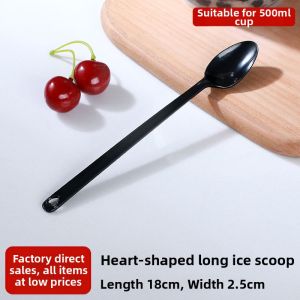 Plastic Long Handle Stirring Spoon for Milk Tea 1 piece