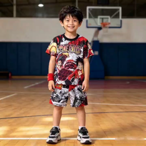 Childrens T-shirts Set  3-11Years old Polyester  Back To Back Printed