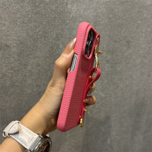 เคสโทรศัพท์มือถือแบบหนัง สายรัดข้อมือ ปกป้องสีสันสดใส ดีไซน์เรียบง่าย สำหรับ Apple iPhone 14 pro Max 13 pro 12